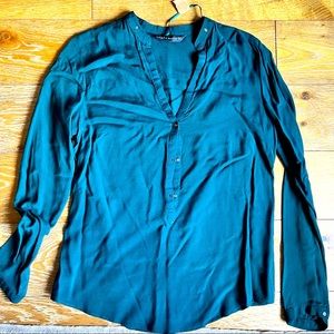 Zara green chiffon shirt small
